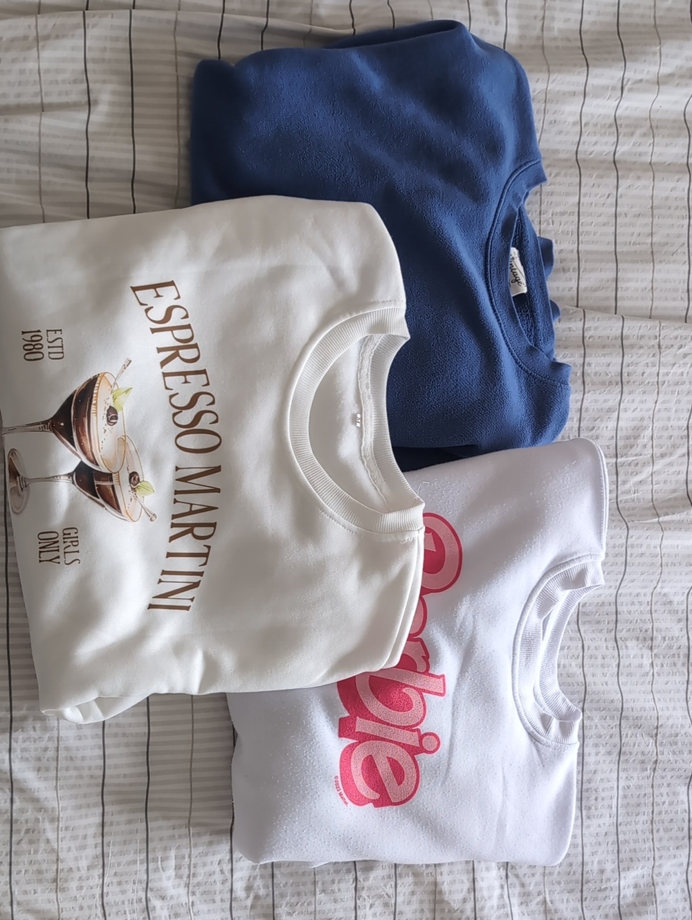 3 Pack Crewnecks (Barbie, Espresso Martini, Plain Blue)